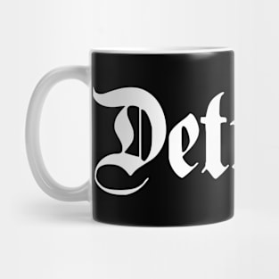 Detmold written with gothic font Mug